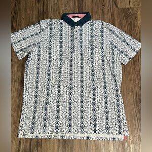 Greyson Trump National Golf Tennis Polo G Greyson Logo White Blue Mens XL